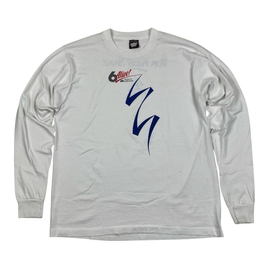 Vintage 90s Maine News Channel 6 Alive 4 Mile Run For Kids Sake T Shirt USA